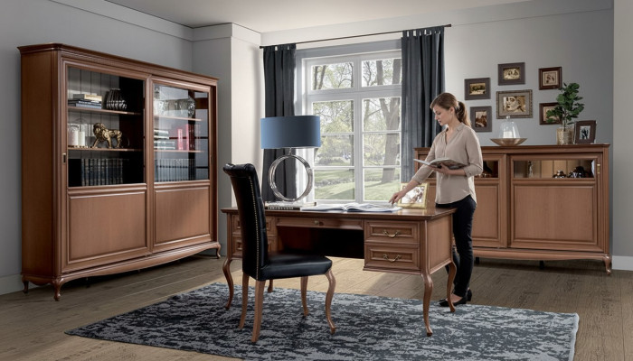Designerskie klasyczne drewniane krzesło Work Chesterfield Siedziba Fotel LederFotel