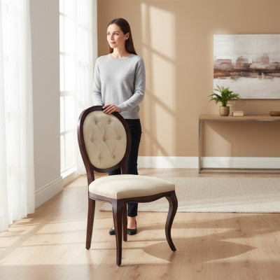 Krzesła jadalnia Krzesło Luksusowy Fotel Chesterfield Meble Krzesło Drewniane