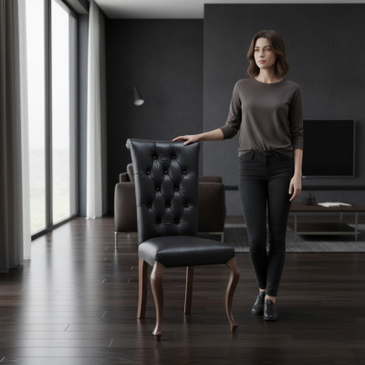 Klasyczny Krzesła luksusowy fotel Drewno krzesło drewniane designerskie krzesło do jadalni Krzesło