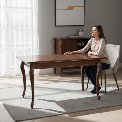 Stół obiadowy Tabela drewniany stół Meble Classic jadalnia stoły 130x100cm