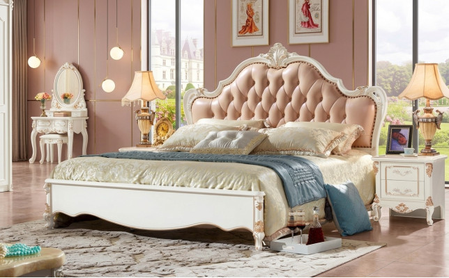 Royal Chesterfield Łóżko Sypialnia Meble łóżka 180x200 Skóra