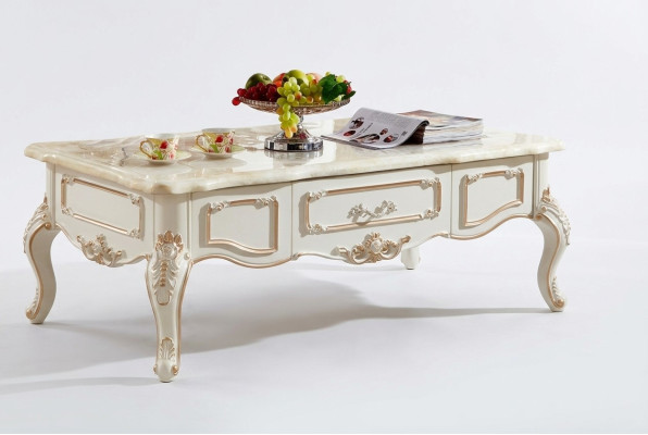 Królewski stolik kawowy 130x73 Tabela Sofa Stolik stoły Białe Drewno