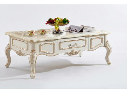 Królewski stolik kawowy 130x73 Tabela Sofa Stolik stoły Białe Drewno