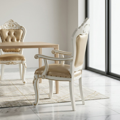Klasyczna Jadalnia Krzesło Meble Fotel Barokowy Fotel Design Krzesła