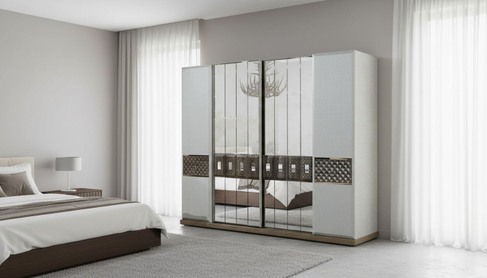 Szafa Drewno Szafa Sypialnia Meble Design Szafki Szare Włochy