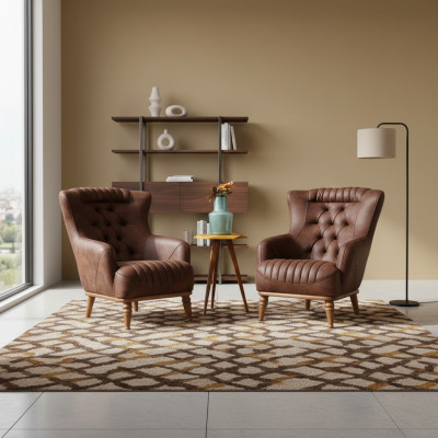 Luksusowe Meble Design Fotel Nowoczesny Design Fotel Brązowy Salon Nowość