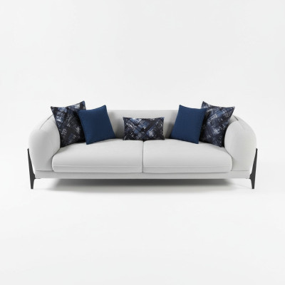 Sofa Kanapa Podkładka Trzyosobowa Szara Kanapy Meble Nowoczesny Design Sofy 3-osobowe Nowość