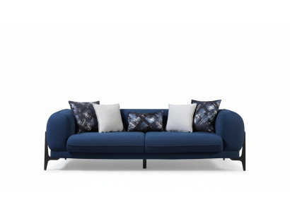 Luksusowa sofa trzyosobowa 3 miejsce do siedzenia Sofy Siedziba Design Nowoczesne Meble Kanapy Niebieskie Nowość