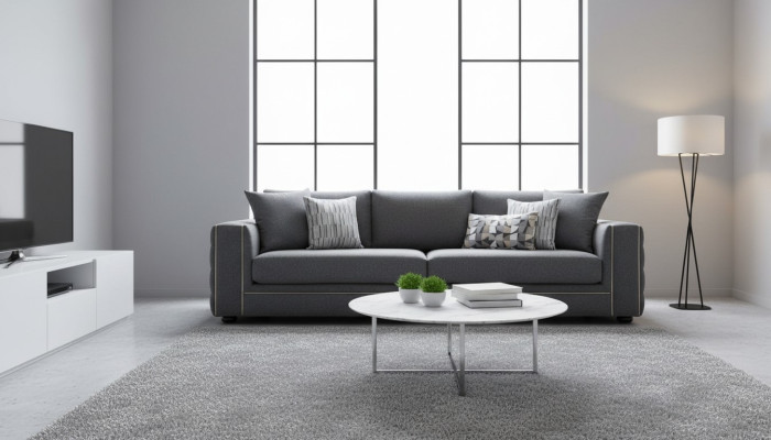 Luksusowa sofa do salonu 2 Siedziba dwuosobowa szara kanapa Kanapy Chesterfield Nowość