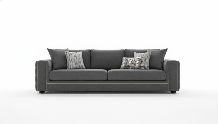 Luksusowa sofa do salonu 2 Siedziba dwuosobowa szara kanapa Kanapy Chesterfield Nowość