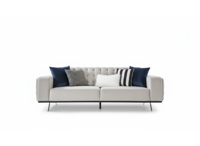 Luksusowa sofa do salonu 2 Siedziba dwuosobowa Biała Kanapa Chesterfield Kanapy Nowość
