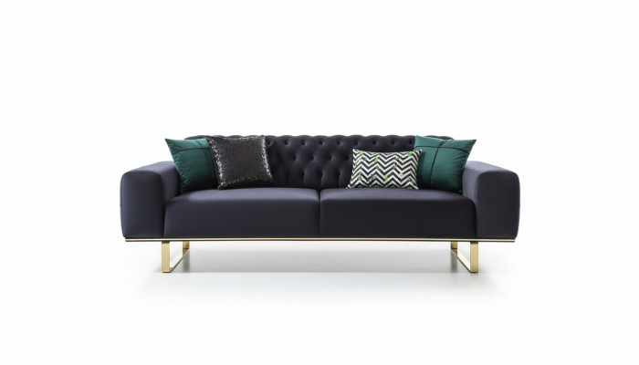 Nowoczesna Sofa 4 Siedziba Design Salon Podkładka Drewno Podkładka Modern Luxury