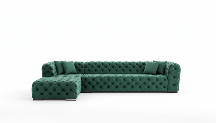 Narożnikowa kanapa Sofa w kształcie litery L Sofa Design Kanapy Podkładka Włókienniczy Nowość Narożnik Ustawić Zielony
