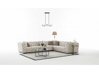 Sofa Tapicerowana Chesterfield Sofa Narożnikowa kanapa Ustawić Podkładkę Luksusowe Sofy Narożnik Nowość