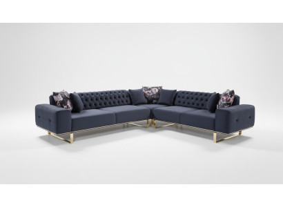 Narożnikowa kanapa Podkładka Meble Ustaw Chesterfield Zestaw narożny Sofa Materiał
