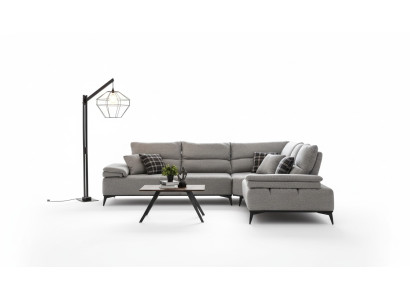 Narożnikowa kanapa Sofa w kształcie litery L Sofa Design Kanapy Podkładka Włókienniczy Nowość Narożnik Ustawić Szary