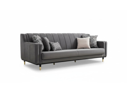 Klasyczna Szara Sofa 3 Siedziba Sofy Siedziba Designerska Kanapa Trzyosobowa Luksusowe Meble Style