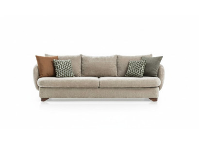 Sofa 3 miejsce do siedzenia Sofa Tapicerowana Szara Textill Siedziba Design Material Nowoczesna Kanapa Sofy Nowość