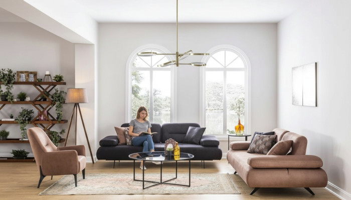 Zestaw sofowy 4+3+1 miejsce do siedzenia Zestaw Design Sofa Podkładka Kanapa Kanapa Modern Luxury New