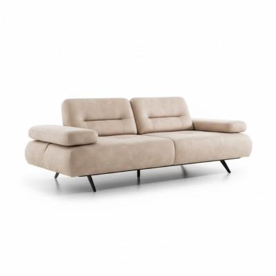 Sofa 2 miejsce do siedzenia Sofa tapicerowana beżowa tkanina Skóra Design Modern Couch Sofy Luxury