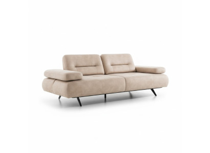 Sofa 2 miejsce do siedzenia Sofa tapicerowana beżowa tkanina Skóra Design Modern Couch Sofy Luxury