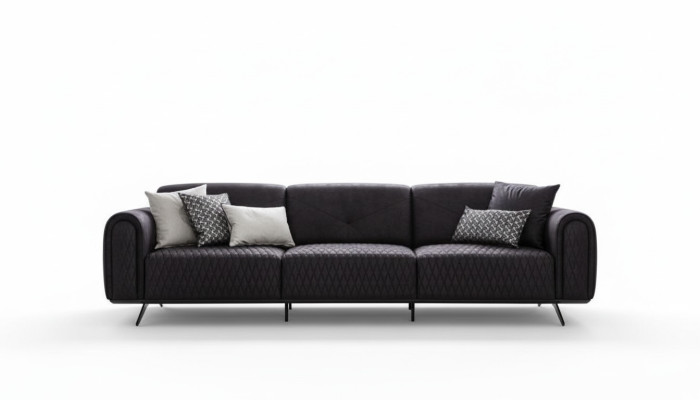 Luksusowa Sofa 4 miejsce do siedzenia Skóra Salon Nowoczesny Design Sofy Podkładka Kanapy