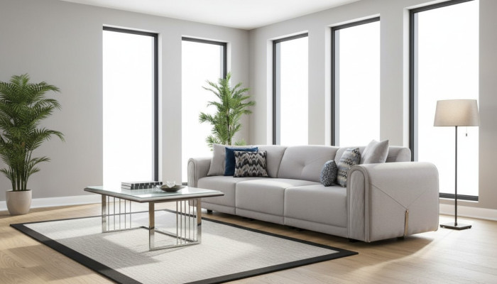 Luksusowa Sofa 4 Siedziba Materiał Salon Nowoczesny Design Sofy Podkładka Kanapy