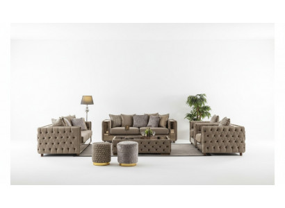 Zestaw sofowy Chesterfield Set 3+3+1+1 miejsce do siedzenia Sofa Kanapa Ustawić Design Couches