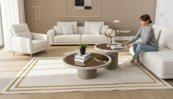 Luksusowy Nowoczesny stolik kawowy Tabela Design stoły Drewno Salon Boczny Nowość