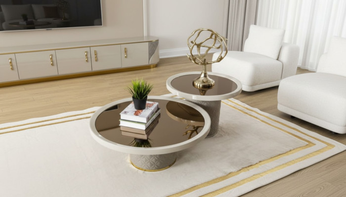 Luksusowy Nowoczesny stolik kawowy Tabela Design stoły Drewno Salon Boczny Nowość