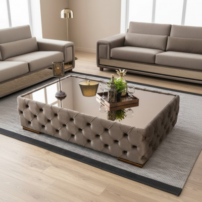 Luksusowy Klasyczny stolik kawowy Tabela Design stoły Drewno Salon Boczny Nowość
