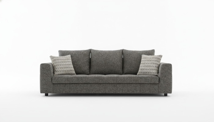 Luksusowa Sofa 4 Siedziba Materiał Salon Nowoczesny Design Szare Sofy Podkładka Kanapy