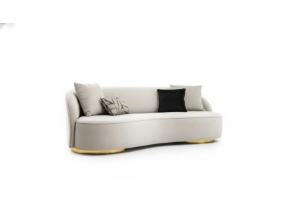 Luksusowa Sofa 3 Siedziba Materiał Salon Nowoczesny Design Szare Sofy Podkładka Kanapy
