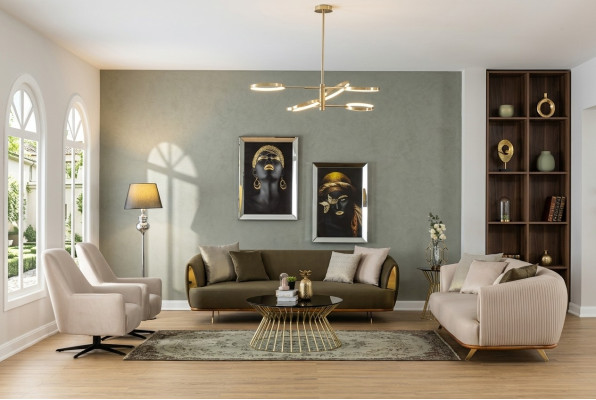 Luksusowy Zestaw sofowy Nowoczesny Zestaw 3+2+1+1 miejsce do siedzenia Sofa Kanapa Ustawić Design Kanapy