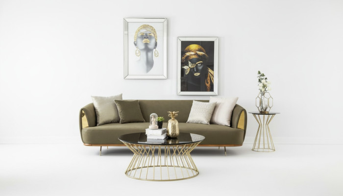 Luksusowa Sofa 3-miejsce do siedzenia Materiał Salon Nowoczesny Design Sofy Podkładka Kanapy
