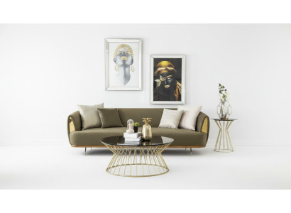 Luksusowa Sofa 3-miejsce do siedzenia Materiał Salon Nowoczesny Design Sofy Podkładka Kanapy