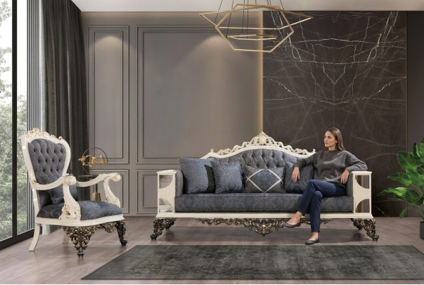 Zestaw sofowy Zestaw sofowy 3+1 osobowy designerskie sofy Podkładka kanapy Sofa klasyczna Relaks nowa