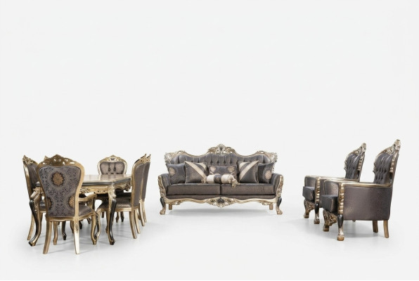 Zestaw sofowy 3+1+1 miejsce do siedzenia Zestaw Design Sofy Podkładka Kanapy Relaks Sofa Klasyczna
