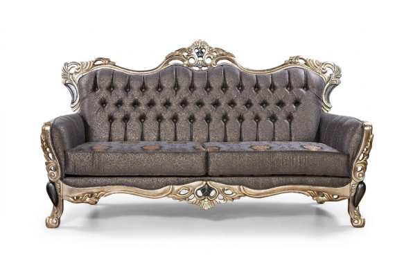 Sofa Klasyczna 3 miejsce do siedzenia Sofa Tapicerowana Biały Textill Siedziba Design Couch Sofy Materiał