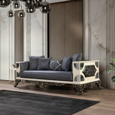 Luksusowa Sofa 3-miejsce siedzące Stof Salonowy Klasyczny Design Sofy Podkładka Kanapy Nowa
