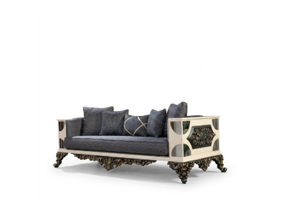 Luksusowa Sofa 3-miejsce siedzące Stof Salonowy Klasyczny Design Sofy Podkładka Kanapy Nowa