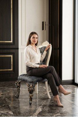 Klasyczny Chesterfield ThroneFotel designerska jadalnia Krzesło luksusowa jednomiejscowa