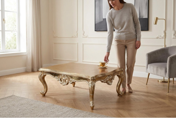 Stolik do salonu Tabela Sofa stoły Stolik pomocniczy Stolik Classic Złoty