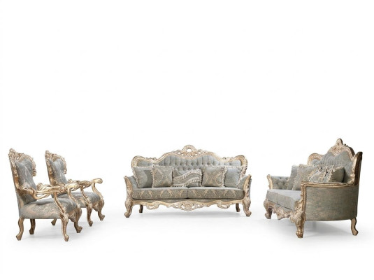Chesterfield Zestaw sofowy 3+3+1+1 Siedziba stolik kawowy Classic Sofa Podkładka Siedziba