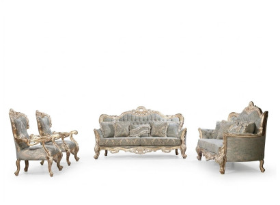 Chesterfield Zestaw sofowy 3+3+1+1 Siedziba stolik kawowy Classic Sofa Podkładka Siedziba