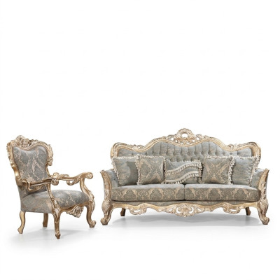 Zestaw sofowy Klasyczne luksusowe sofy Fotel zestaw do salonu 3+1 Siedziba Chesterfield