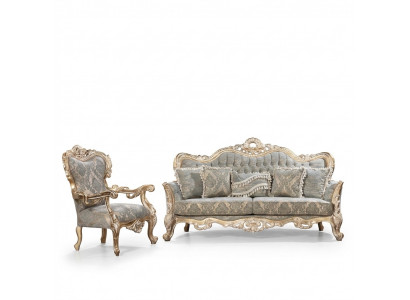 Zestaw sofowy Klasyczne luksusowe sofy Fotel zestaw do salonu 3+1 Siedziba Chesterfield