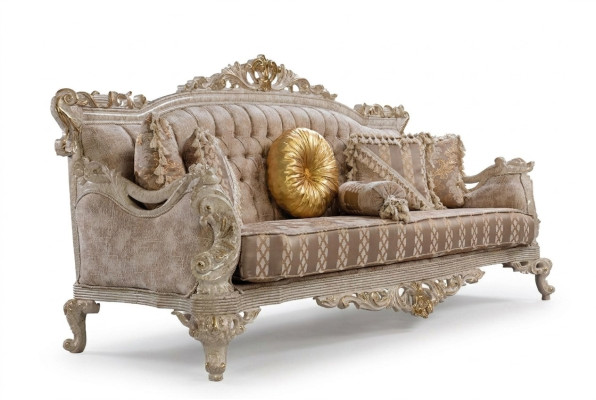 Chesterfield 3 miejsce siedzące Designerska Sofa Luksusowa Podkładka Sofy Kanapy Materiał Włókienniczy Nowy
