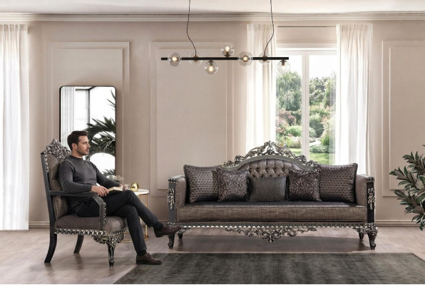Luksusowy zestaw sofowy Chesterfield 3+1 miejsce do siedzenia Klasyczna Sofa Barokowa Podkładka Siedziba