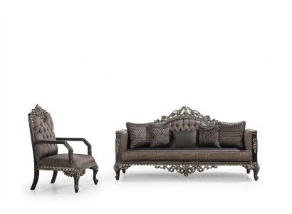 Luksusowy zestaw sofowy Chesterfield 3+1 miejsce do siedzenia Klasyczna Sofa Barokowa Podkładka Siedziba